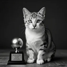 a kitten, award winning black and white photography