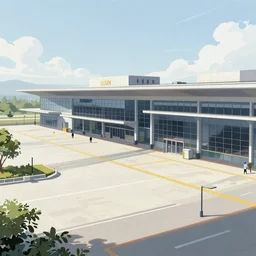 tutuban rail terminal, modern, clean, public open space, concept art, digital painting, artstation