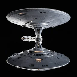 black background, symmetry, starship enterprise, by jean - baptiste monge