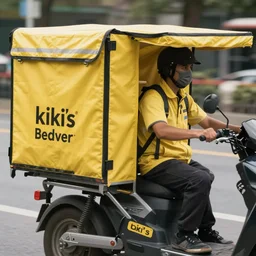 kiki's delivery service real life photograph, 4k, high detail