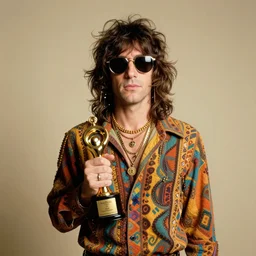 psychedelic rockstar, award winning photo, 35mm lens