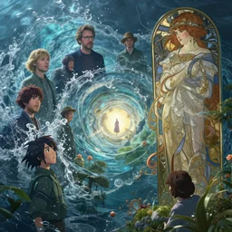 highly detailed vfx macro shot of water, stephen bliss, unreal engine, greg rutkowski, loish, rhads, beeple, makoto shinkai and lois van baarle, ilya kuvshinov, rossdraws, tom bagshaw, alphonse mucha, global illumination, detailed and intricate environment