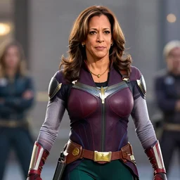 Kamala Harris cast as She Hulk, still from marvel movie, hyperrealistic, 8k, Octane Render,