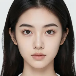 a girl with long black hair and thick eyebrows, her face is a mix between aubrey plaza, lucy hale, sarah hyland, anne hathaway and christina ricci
