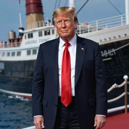 “ a still of donald trump dressed as rose from titanic ( 1 9 9 7 ) ”