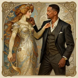 will smith getting slapped by chris rock, deep focus, d & d, fantasy, intricate, elegant, highly detailed, digital painting, artstation, concept art, matte, sharp focus, illustration, hearthstone, art by artgerm and greg rutkowski and alphonse mucha