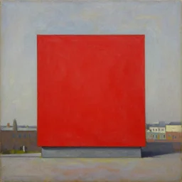 the red square in russia, realistic oil painting by zdzisław beksinski