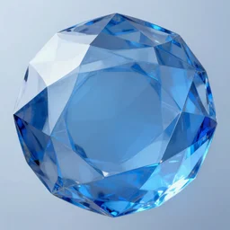 In the style of faceted glass geometric abstract art. 4k. HDR. Award-winning. Raytracing. Global illumination. Ambient occlusion. Blue color scheme. Octane render of a cool abstract geometric head forum avatar character. Futuristic. badass. interesting. intriguing. stylish.