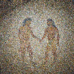 Cave painting of two people