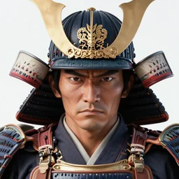 a powerful japanese samurai wearing war gear, detailed face, highly detailed, face symmetry, character concept portrait by moebius and laurie greasley, colorful, profile picture, 8 k, cinematic color grading