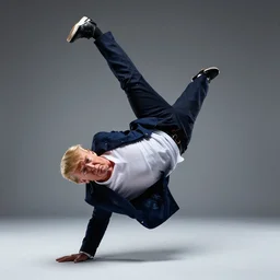 trump break dancing, studio photography, 4 k, highly detailed