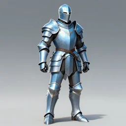 Beautiful, Light-Blue Steel-Plate, Full-Body Armor, Full-shot, rpg, digital art, skyrim, trending on ArtStation