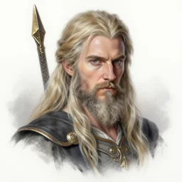 airbrush art portrait of a level 5 d & d bard