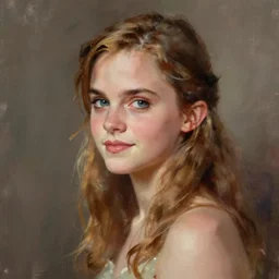 detailed digital painting of a emma watson, half body portrait, chinese artwork, soft brushstrokes, pale skin, subsurface scattering, warm lighting