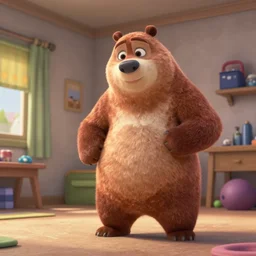 a scene of a girl bear in her room, zootopia 2