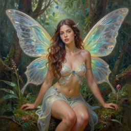 a painting of a very beautiful brazilian fairy by ross tran, highly detailed, fantasy, radiant lighting, intricate environment, nature