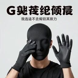 gloves for heads, advertisement picture