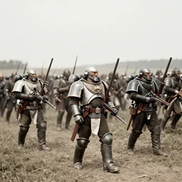 a photograph from 1863 of mechwarriors at the Battle of Gettysburg