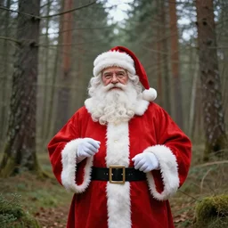 santa claus in santa claus forest, stunningly beautiful, soft lighting, realistic wide angle, sharp focus, 8 k high, 6 4 megapixel, insanely detailed, intricate, elegant, art by artgerm and wlop