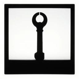 silhouette of the tool that saved the human race, centered in a frame