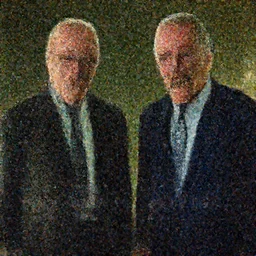 “35mm realistic screenshot of Joe Biden and Walter White in an episode of Breaking Bad, atmospheric lighting, award-winning”