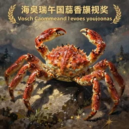 Giant crab, fantasy painting, detailed