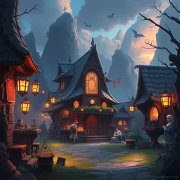 photo cartoon illustration comic manga painting of habor environement : 6 fantasy environement, digital painting, volumetric lighting by feng zhu, 3 d alejandro alvarez alena aenami artworks in 4 k beeple, by thomas kinkade hearstone league of legends dofus overwatch