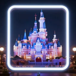 neon signs at night with motion blur disney concept artists, blunt borders, rule of thirds