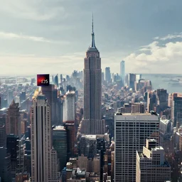 new york in the year 2 0 4 5, futuristic skyline, in the style of artgerm