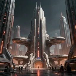 an art deco brutalist futuristic scifi spacestation metropolis, high dynamic range, ilm, beeple, star citizen halo, mass effect, bladerunner, elysium, stephane martiniere