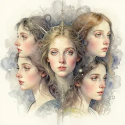 Geistlichkeit banqueting erudite of paper Chalden Kebar serenity BEAUTY, cinematic, creative, fromme Seele, artistic, pioneering oblique frail watercolor aesthetic, intricate drawing, realistic fantasy, extremely detailed and beautiful aesthetic faces, establishing shot, 8k resolution