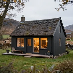 cozy hygge house in beautiful scottish countryside by john howe and greg rutkowski