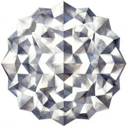 album cover art for kanji knights fighting tessellations polygons by akihiko yoshida