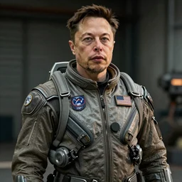 Elon musk in a titanfall pilot suit
