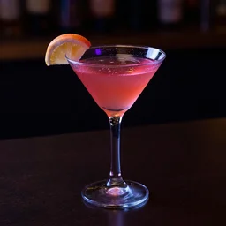 a glowing neon image of a cocktail glass