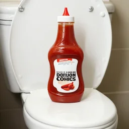 Ketchup in the toilet