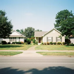 photo of suburban scene, style of photographer william verbeek and kyle mcdougal, trending on instagram, 3 5 mm film, film photography, natural light
