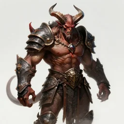 horned demon berserker in hyperdetailed hell armor, muscular body, demon, balrog, beksinski, trending on artstation