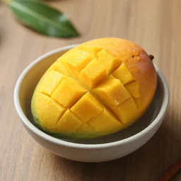 A mango in a bowl