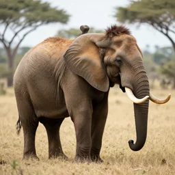 woolly mammoth mixed with african elephant