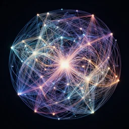 abstract technicolor neural connectome