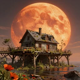 a beautiful very detailed render of wharf architecture by jan van goyen, alien reclaimed by nature magic realism evil vaporwave apocalyptic at dusk mars thermal vision poppy hyperrealism sunlight, archdaily, wallpaper, highly detailed, trending on artstation.
