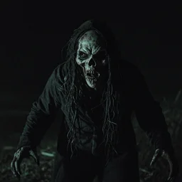 a filmic image of a scary monster