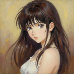 anime fan bingbing, intricate oil painting by greg rutkowski, trending on artstation