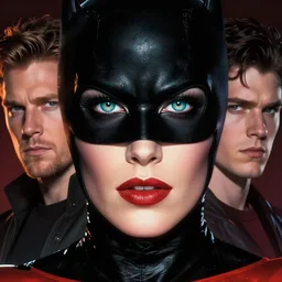 in the style of joshua middleton, clay mann, artgerm, batgirl marvel comics 1 9 2 0 s, symmetrical eyes, cinematic lighting