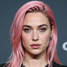 portrait of a beautiful 20-year-old Gal Gadot cyberpunk pink hairstyle serious facial expression by Mario Testino,  headshot, detailed, award winning, Sony a7R