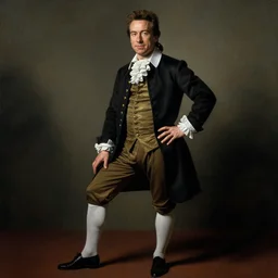 arnold shwarzenegger painted by jan vermeer, aristocratic pose, high contrast