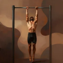 abstract dramatic concept art, male calisthenics, abstract!!, dramatic lighting, flowing symbolic imagery, matte colors, inspiring digital art, trending on artstation
