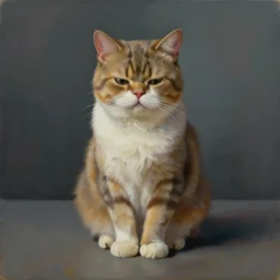 A surreal painting of a cat, full body, bashful expression, by Ross Tran, by Krenz Cushart, Trending on Artstation