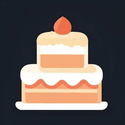 stylized vector shape art of a cake crafts